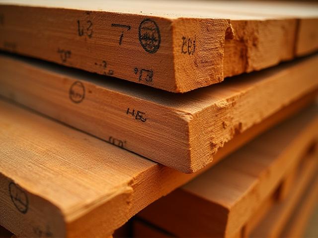 丁寧に選別される高品質な海洋木材